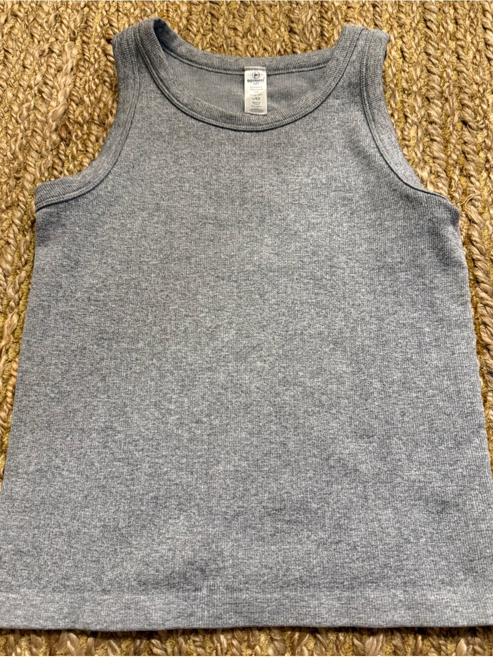90 Degrees by Reflex Big Girl’s Gray Ribbed Tank Top Size Large